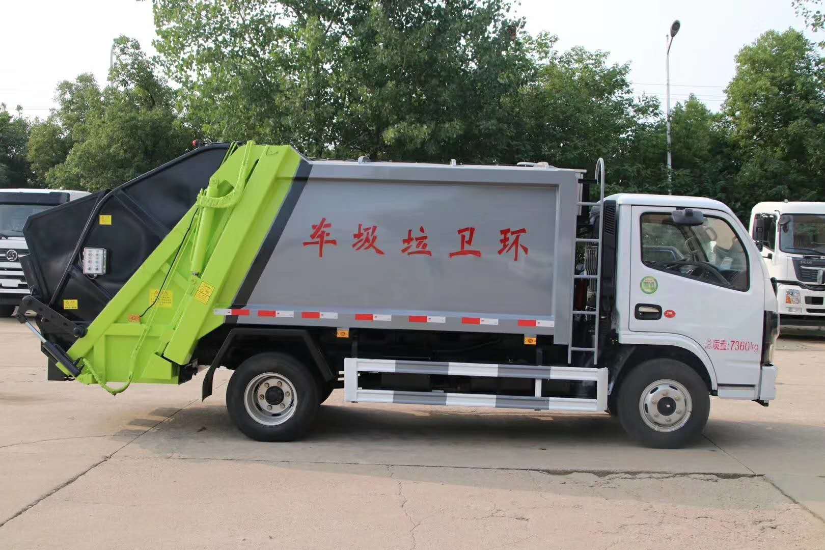 国六东风多利卡5方压缩式垃圾车图片